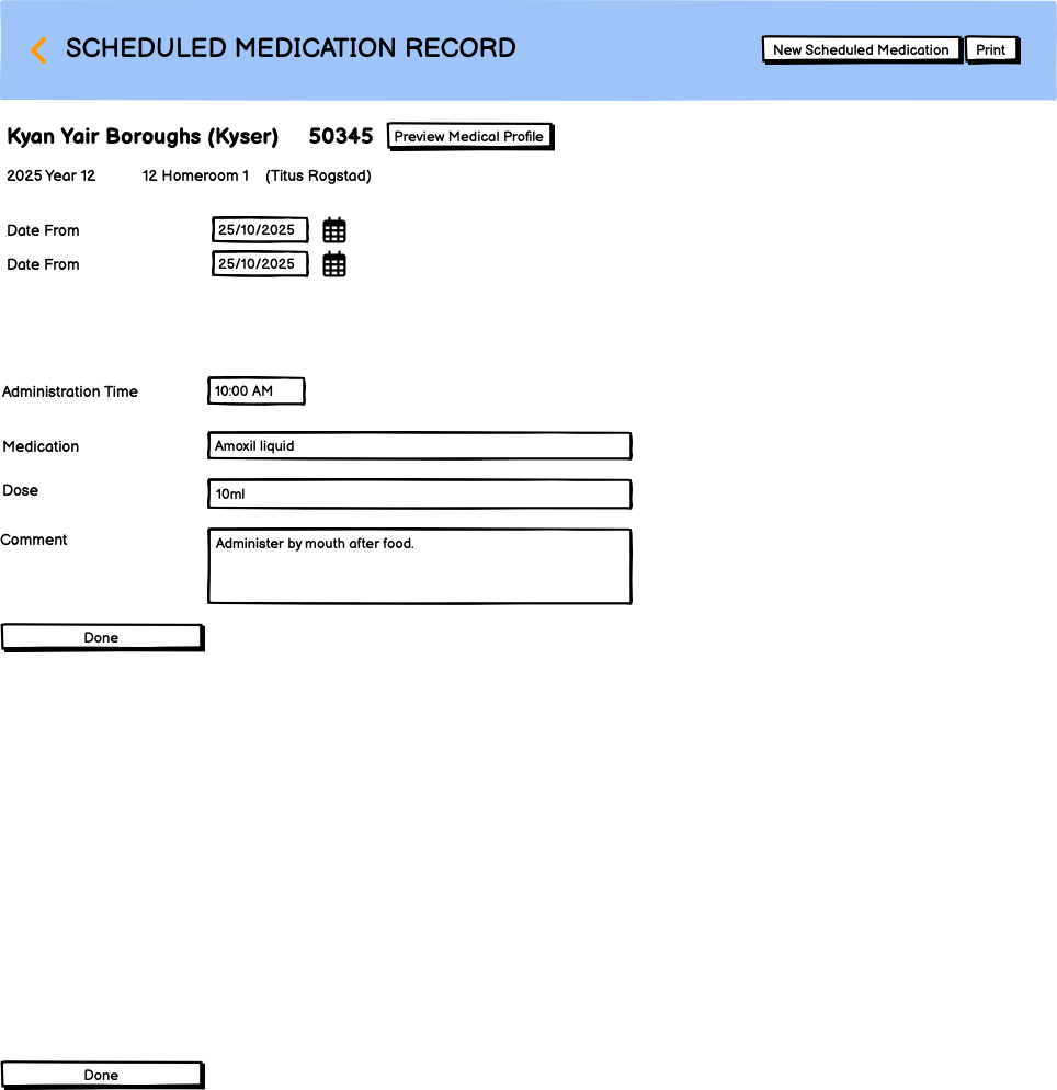 3_Scheduled Medication Record